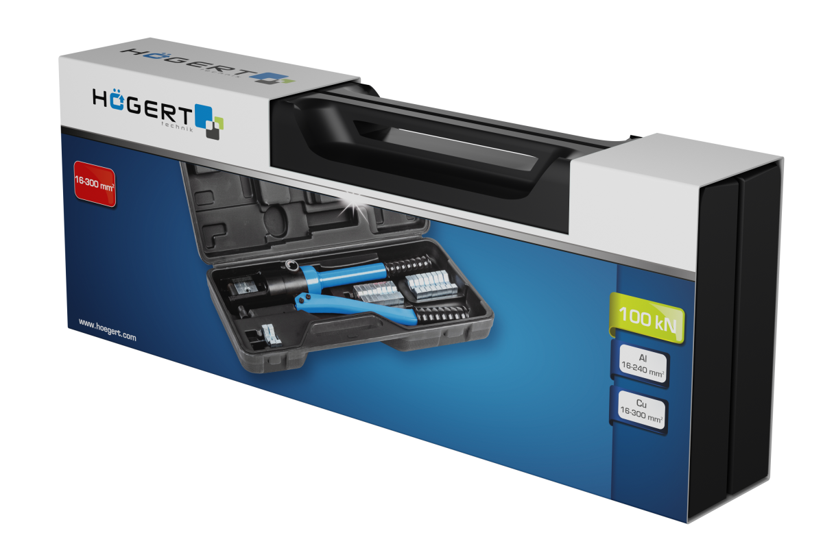 Hidraulička kliješta za kablove, 100kN, 16-250mm²