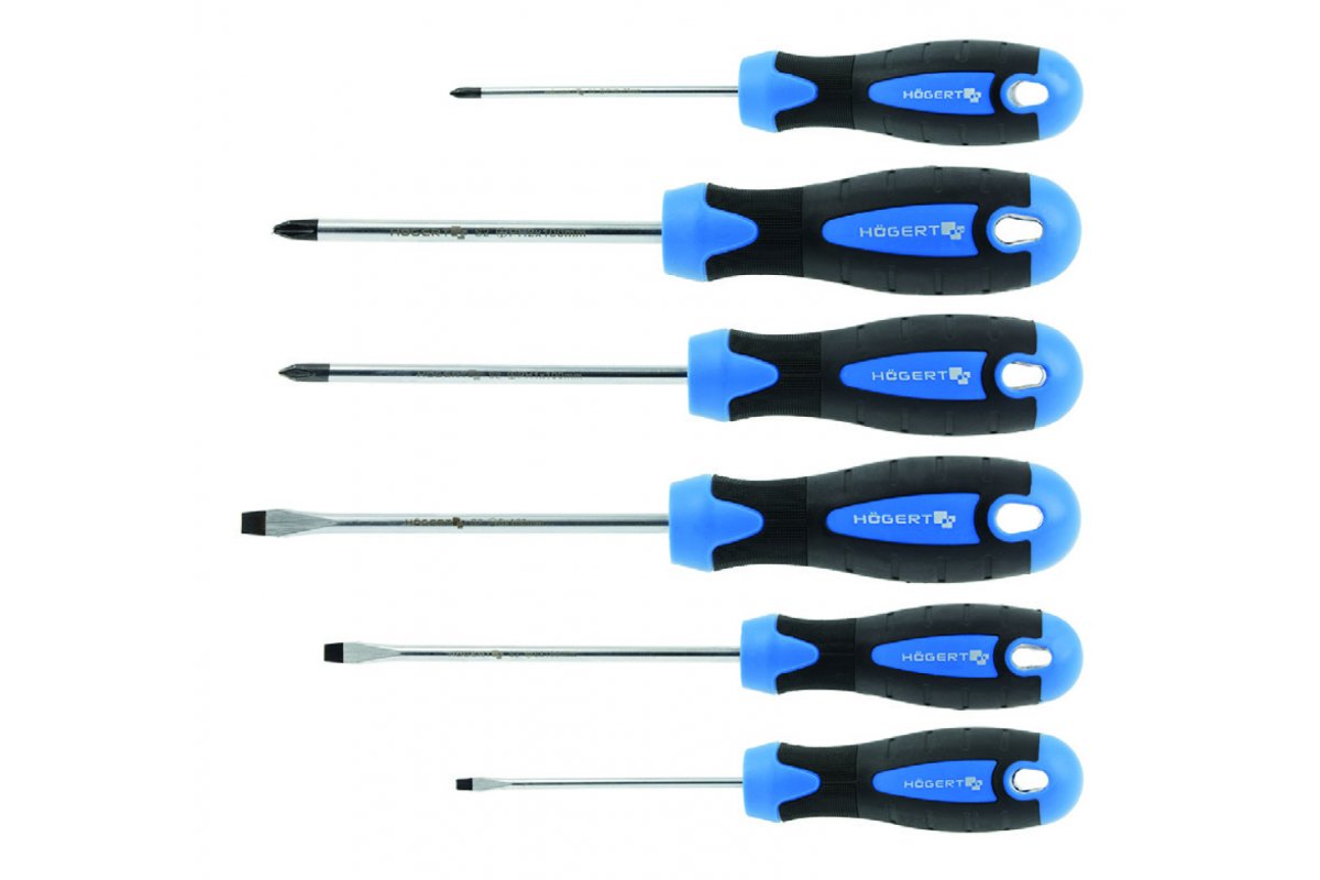 Set odvijača križni/ravni, 6-dijelni, S2