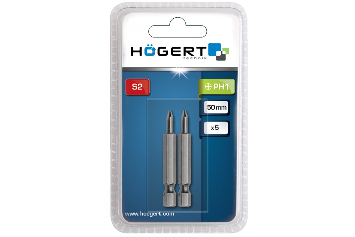Bit nastavak 1/4", PH1, ARC, 50mm, S2 (pakiranje 2 komada)