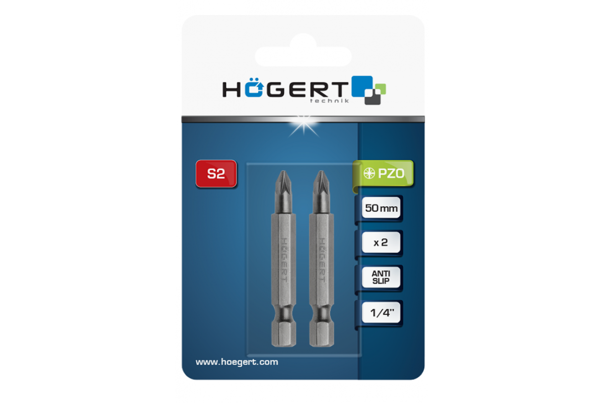 Bit nastavak 1/4", PZ0, ARC, 50mm, S2 (pakiranje 2 komada)