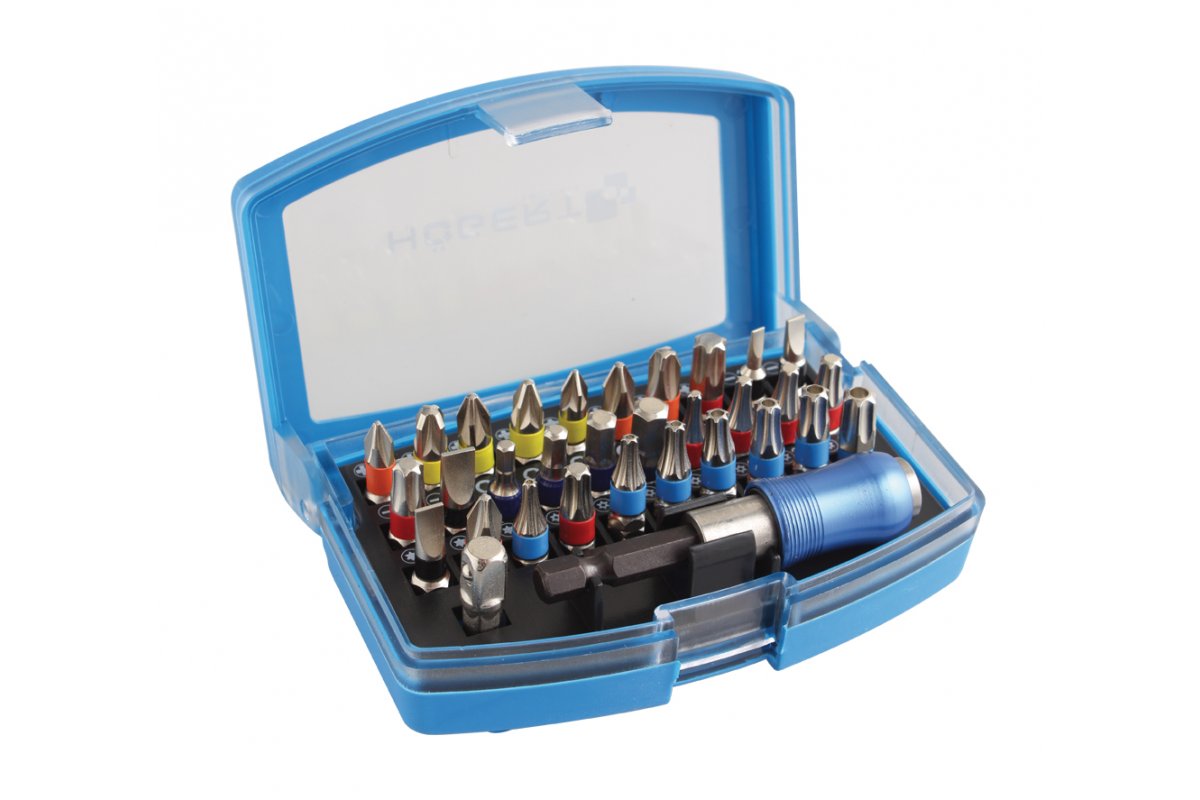Set bitova križni/ravni/torx 32-dijelni, u plastičnoj kutiji, S2
