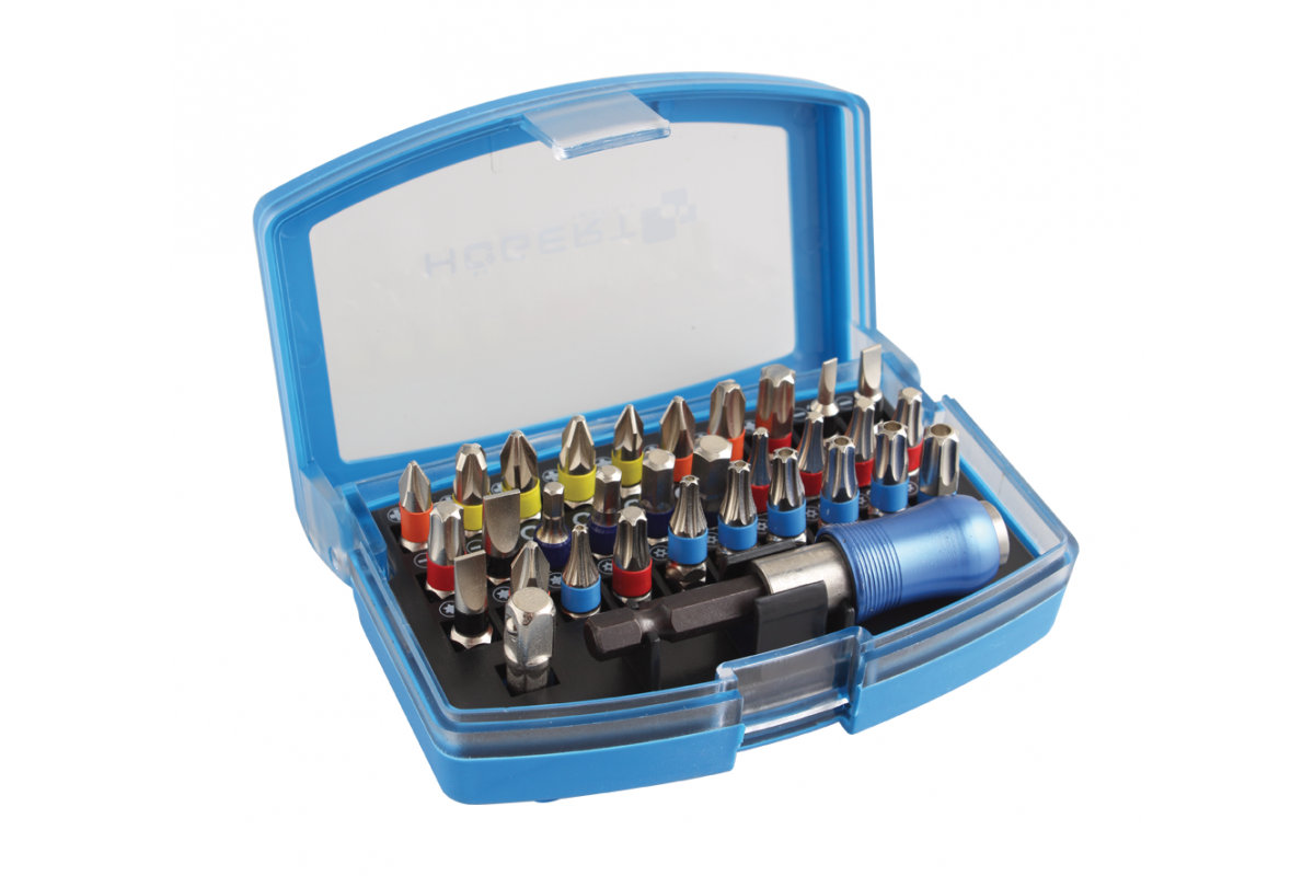 Set bitova križni/ravni/torx 32-dijelni, u plastičnoj kutiji, S2