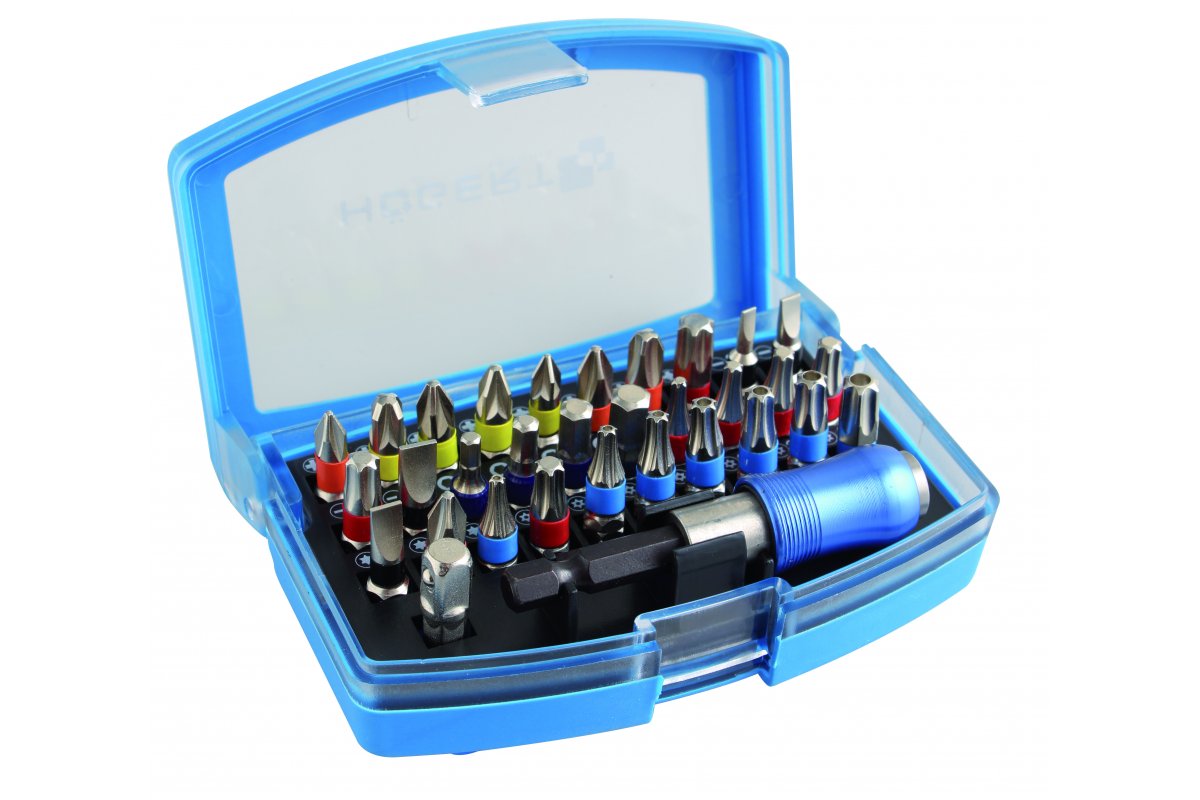 Set bitova križni/ravni/torx 32-dijelni, u plastičnoj kutiji, S2