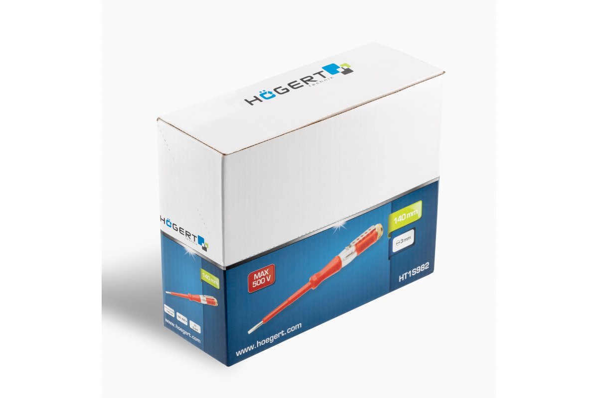 Odvijač ispitivač napona, ravni 3 , AC 100-500V, 140 mm