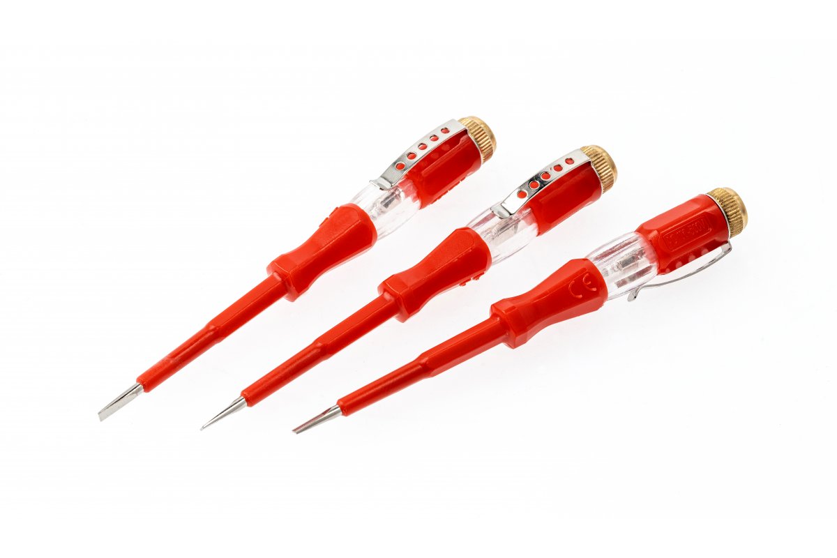 Odvijač ispitivač napona, ravni 3 , AC 100-500V, 140 mm